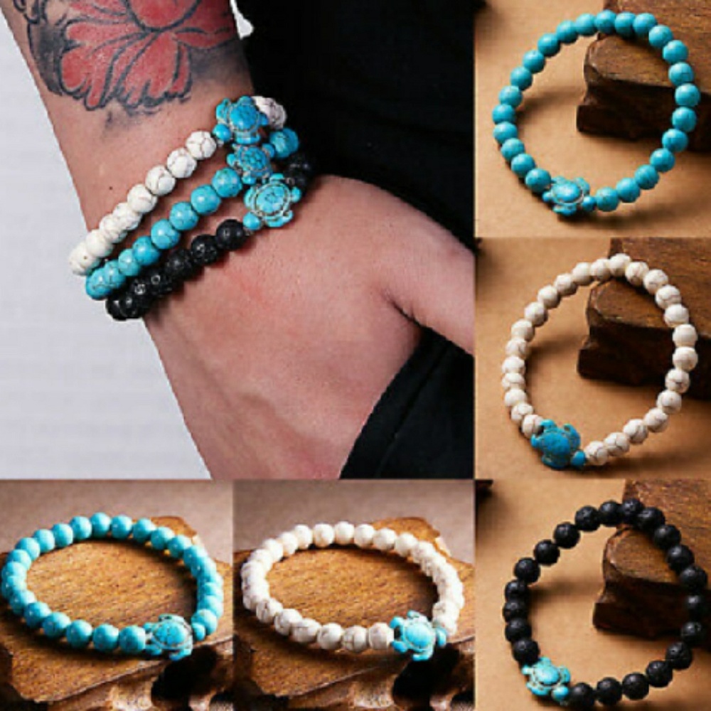 💧1pc Turquoise Turtle Energy Bracelet